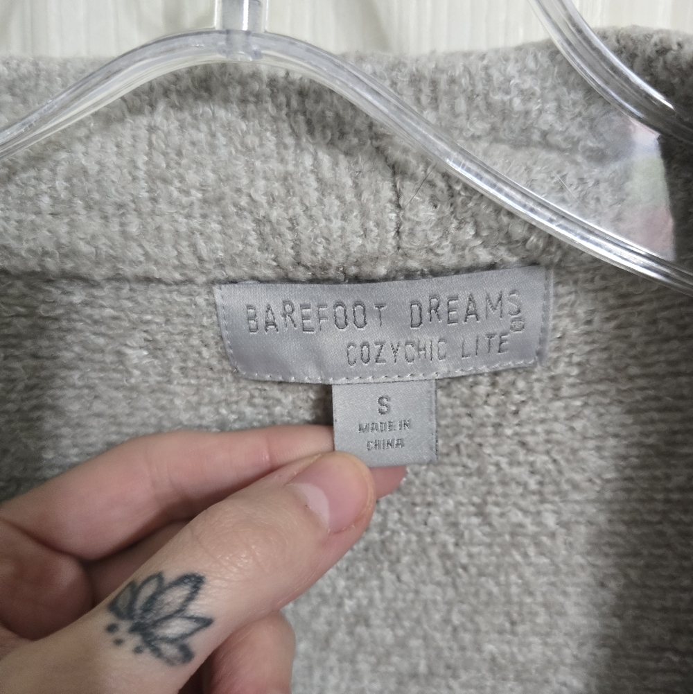 Barefoot Dreams CozyChic Lite Womens Long Weekend Cardigan Sweater Gray Size S - Picture 7 of 10